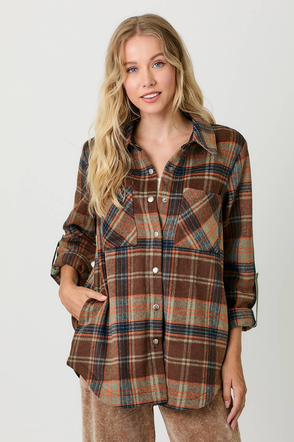 Mystree - Wholesale Shirt Jacket/Shacket - Women's - 60406 Plaid Shacket 13
