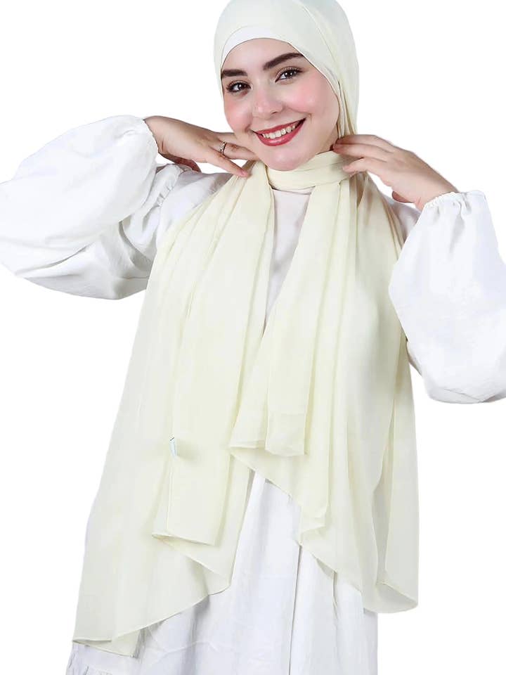 Elegant Chiffon Hijab – Soft Flow Collection for wholesale by Palestinian Elegance