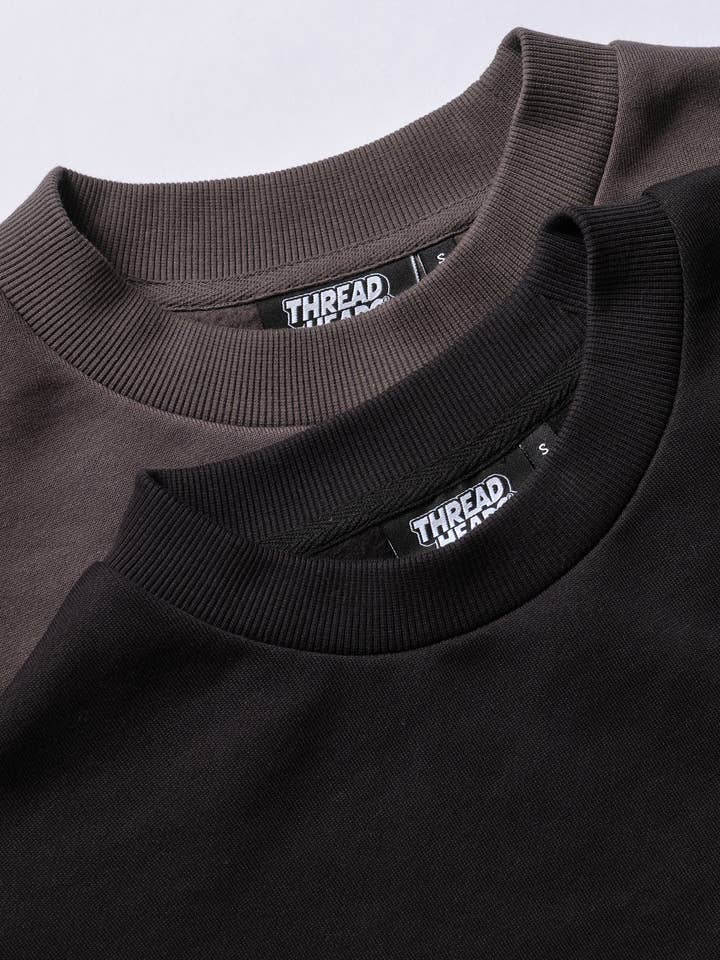 Threadheads - Wholesale Sweatshirt – Unisex - Jumper 2 Pack: Black, Charcoal1