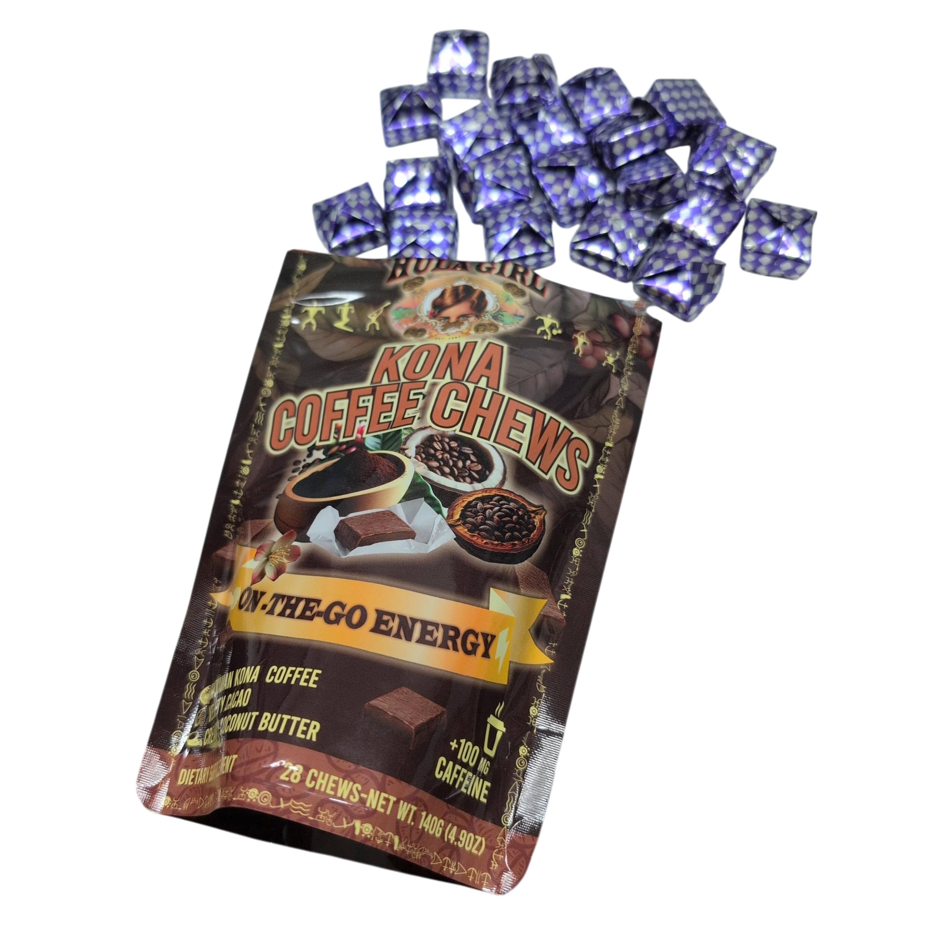 Hula Girl Products - Venta al por mayor Golosinas duras - Hula Girl Kona Coffee Chews 4.9oz(140g) – Caja de 123