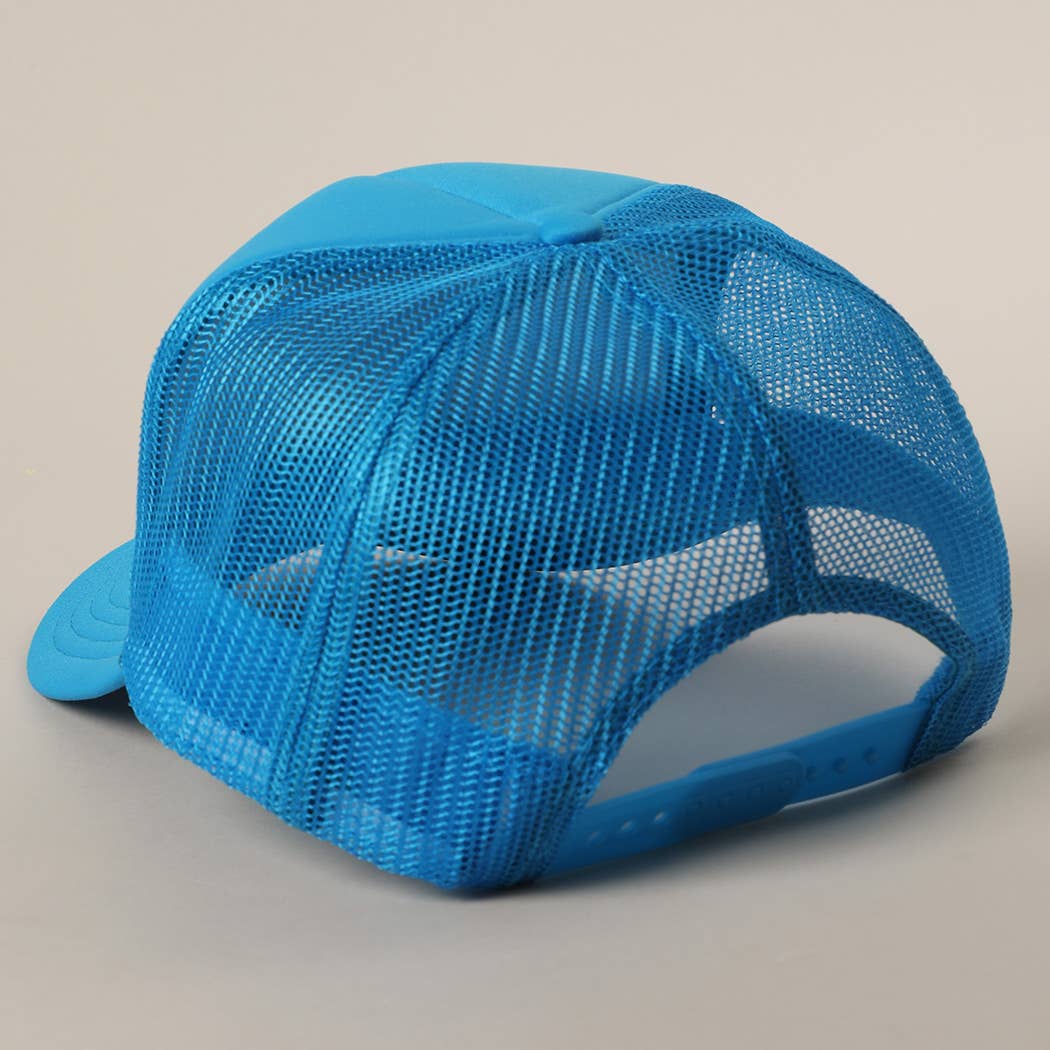 Fashion City - Wholesale Trucker Hat - Unisex - Salty But Sweet Text Logo Printed Mesh Back Trucker Hat10