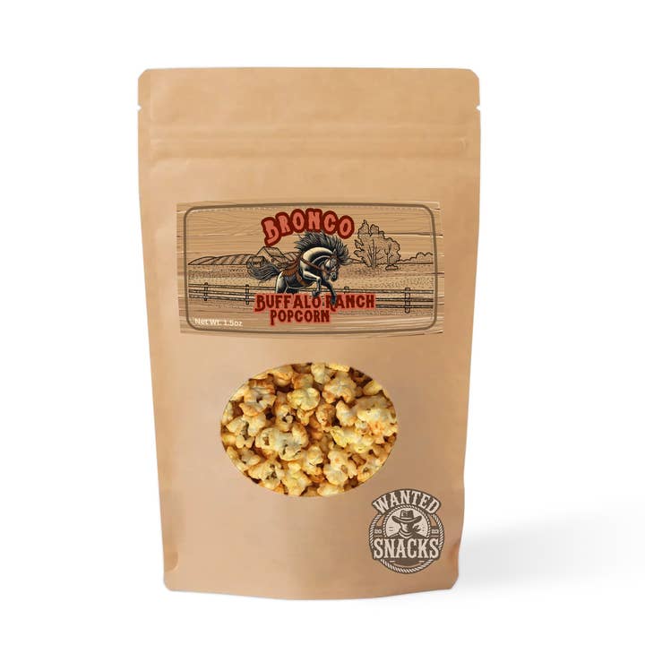Wanted Snacks LLC - Wholesale Popcorn - Gourmet Seasoned Popcorn Buffalo Ranch 1.5 oz Bag