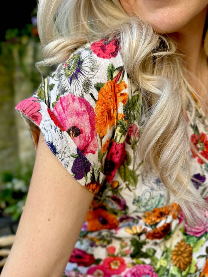 Rosehip Design – Vestido - Mulher por atacado – Vestido de Linho Kate - Carnaval