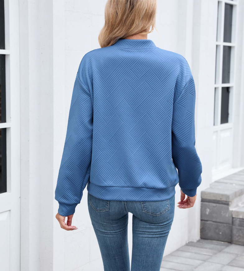 Lovesoft - Wholesale Bomber Jacket - Women's - Quilted Zip-Up Bomber Jacket | Casual Long Sleeve Sweatshirt9