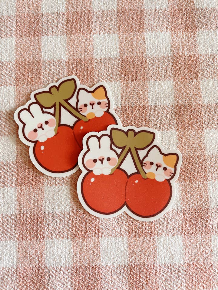 Cherry Friends Sticker for wholesale by Cherry Rabbit