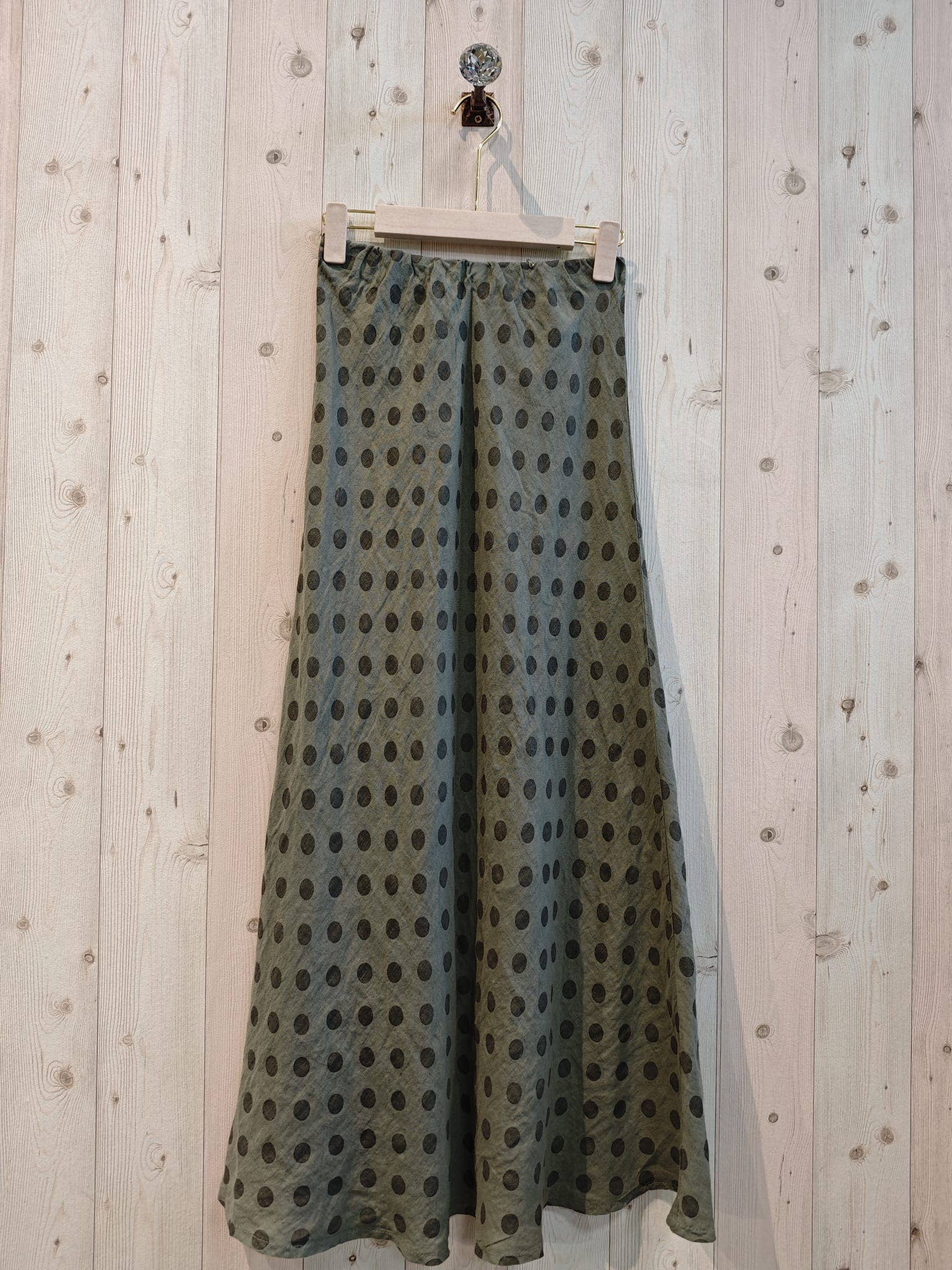 Linen & More - Wholesale Skirt - Women's - REF 13561 POLKA DOT SKIRT 100% LINEN7