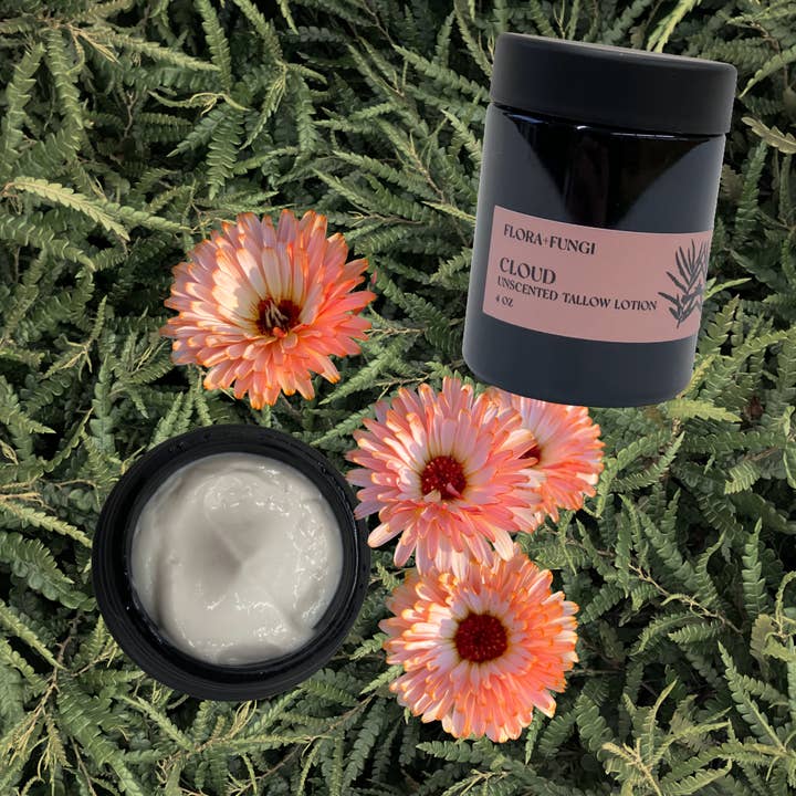 Lotion de suif non parfumée Cloud pour la vente par Flora+Fungi Apothecary