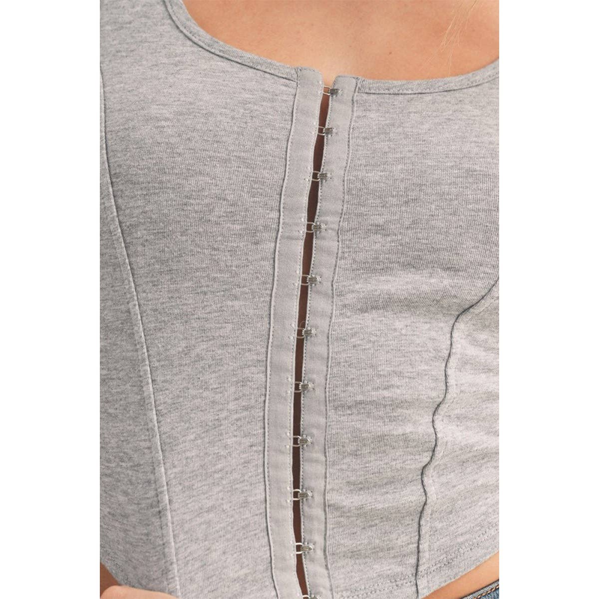 Timeless – wholesale Tank top – Women′s – SCOOP NECK HOOK AND EYE TRIMMED BUSTIER TANK TOP6