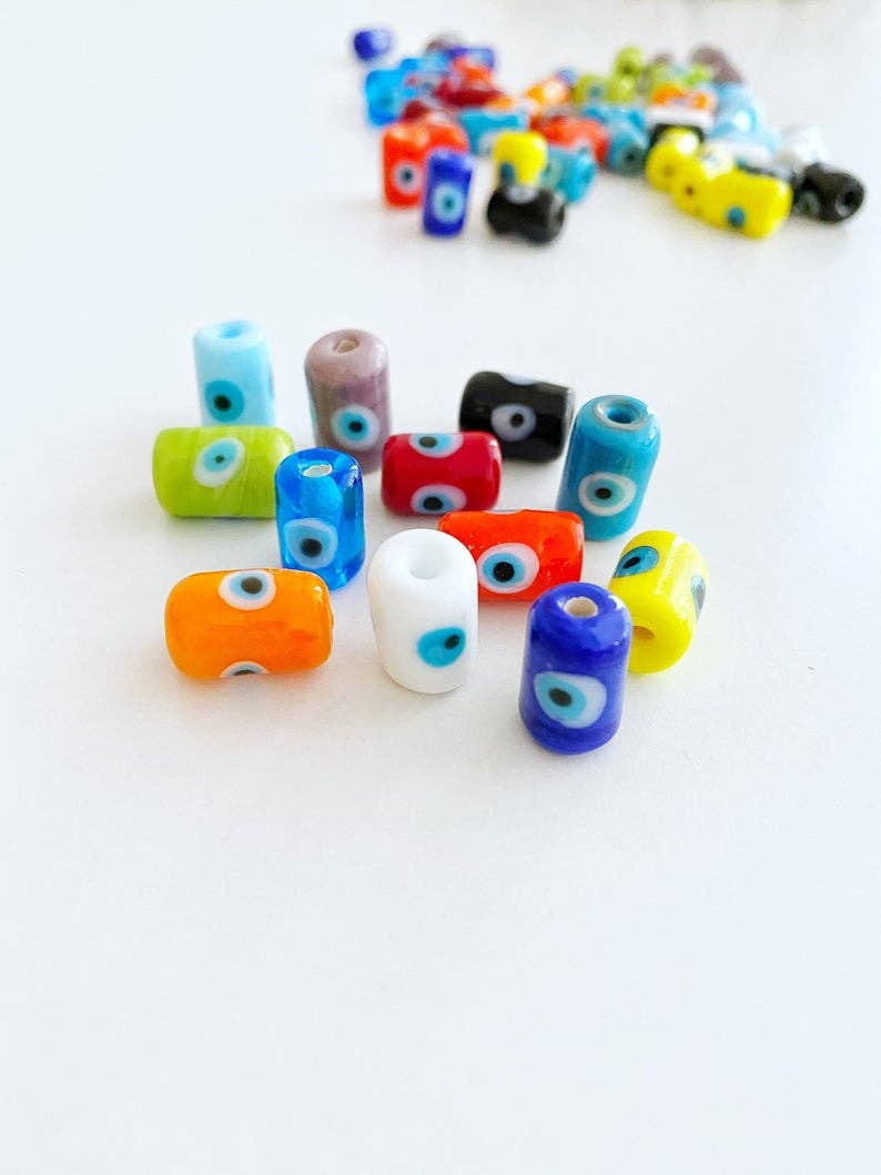 Evileyefavor - Wholesale Beads - Tube Handmade Evil Eye Murano Beads3