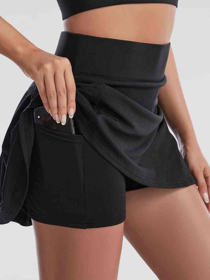 Wide Waistband Sports Skort for wholesale by Beyond Apparel