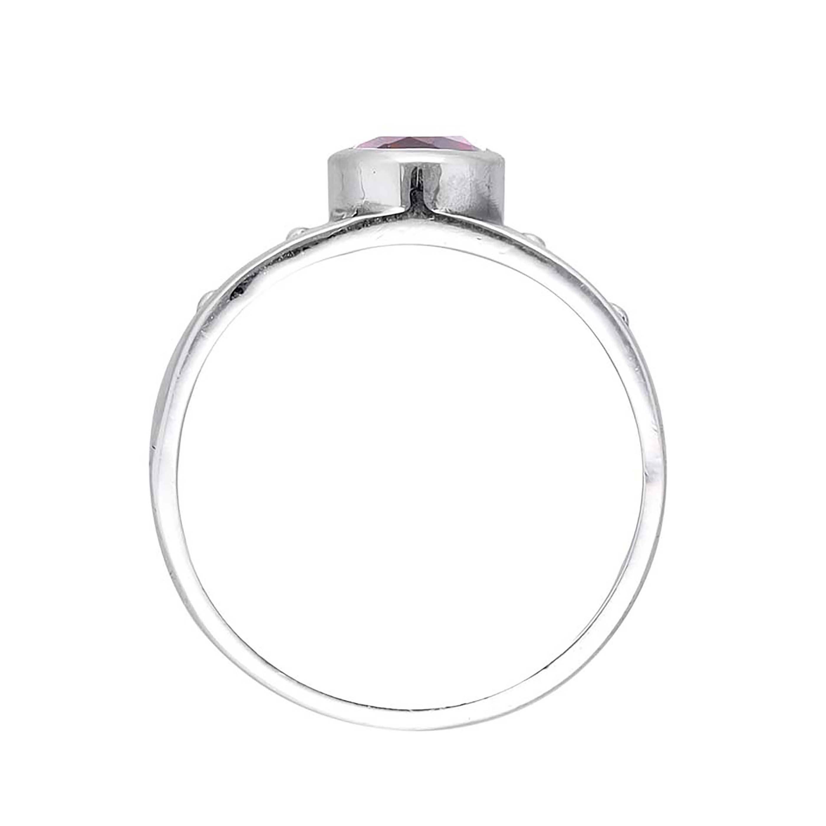 Tiramisu - Wholesale Ring met een steen/solitaire ring - 925 Sterling Zilveren Granaat Bloem Ring3