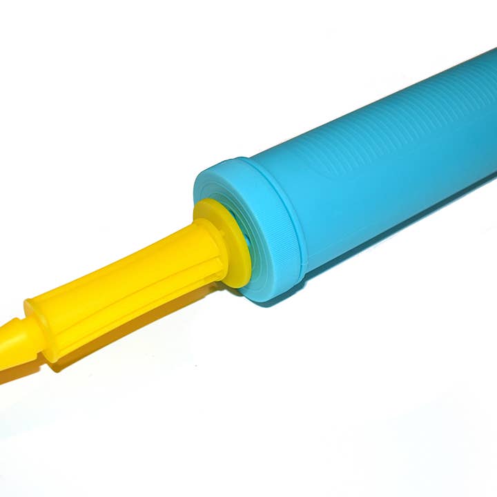Blue/Yellow Hand Balloon Pump for wholesale by Control Balloon Products