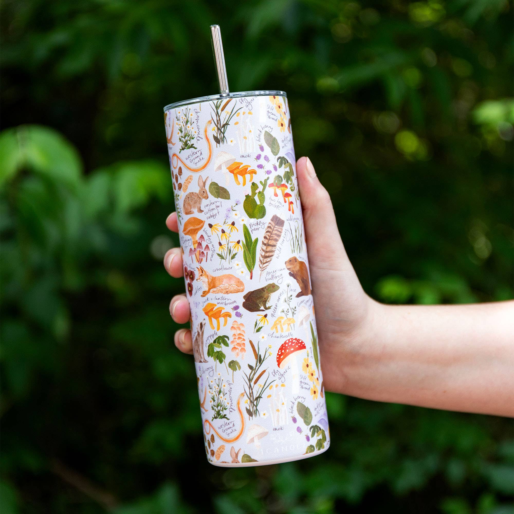1canoe2 | One Canoe Two Paper Co. - Wholesale Insulated Mug/Tumbler - Flora & Fauna 20oz Stainless Steel Skinny Tumbler1