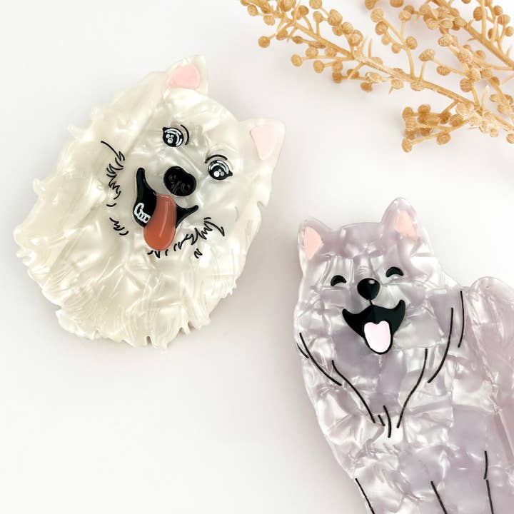Pinza de pelo adorable Samoyedo/Chow Chow para venta al por mayor de mildstyles