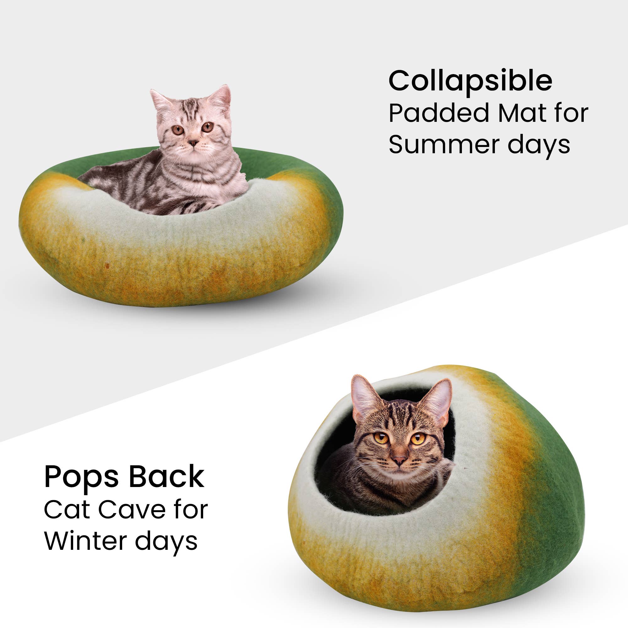 Lungta Imports – casota - Gato e cão por atacado – Caverna para Gatos de Lã Tingida à Mão / Cama e Casa Quente para Gatos10