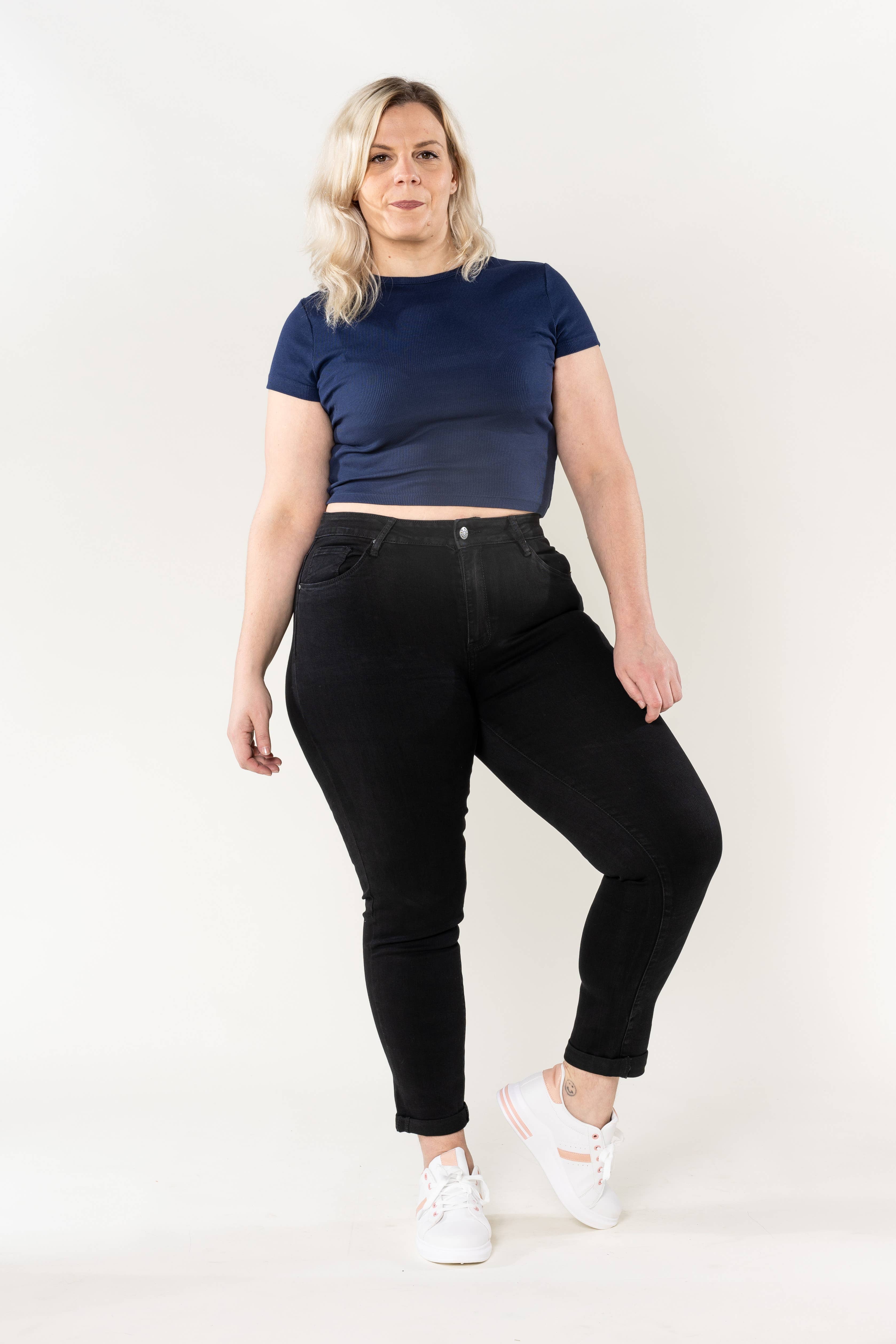 Nina Carter - Venta al por mayor Vaqueros - Mujer - Jeans ajustados elásticos de talla grande Nina Carter P102GT12