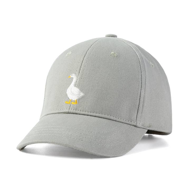 Chapeau de soleil de baseball pour enfants, écusson Oie farfelue, filles 3-7, 7-12 pour la vente par Peppercorn Kids