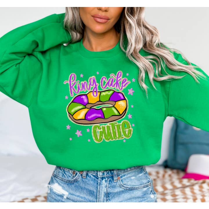 Sweatshirt graphique mignon roi preppy pour Mardi Gras pour la vente par Gia Gifts Boutique
