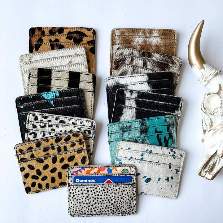 Boho Ranch Shop - Wholesale Card Holder - Women's - Western Cowhide Credit Money Card Holder
