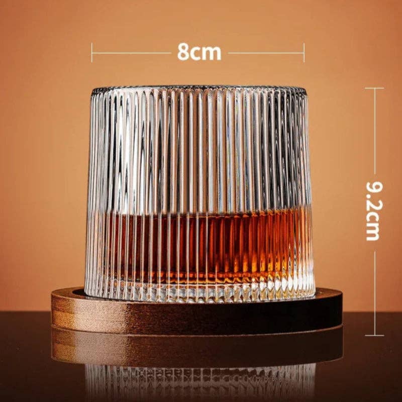Kiyo Home - Vente Verres à cocktail/alcool - Verre à whisky rotatif | Verre à whisky | Verre à bourbon0