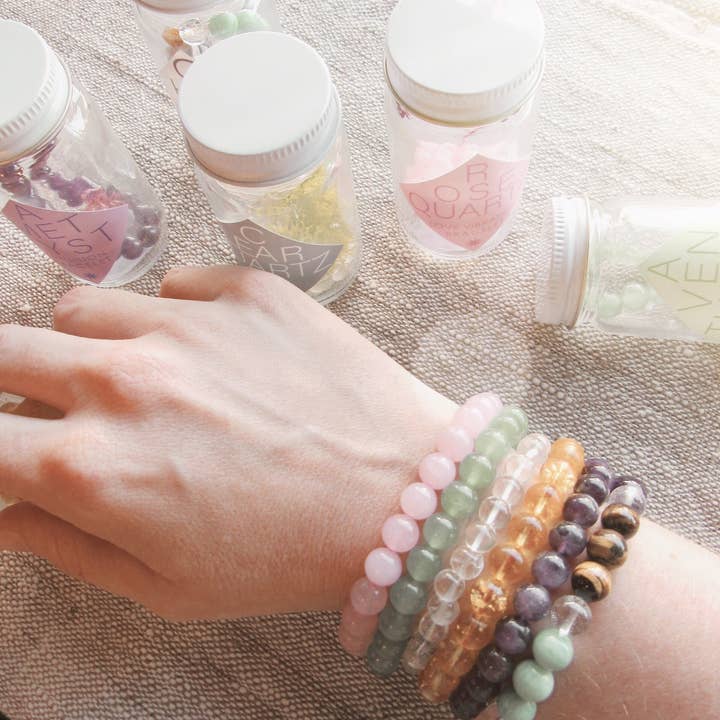 Spitfire Girl - Wholesale Beaded Bracelet - Crystal Bracelet Rose Quartz