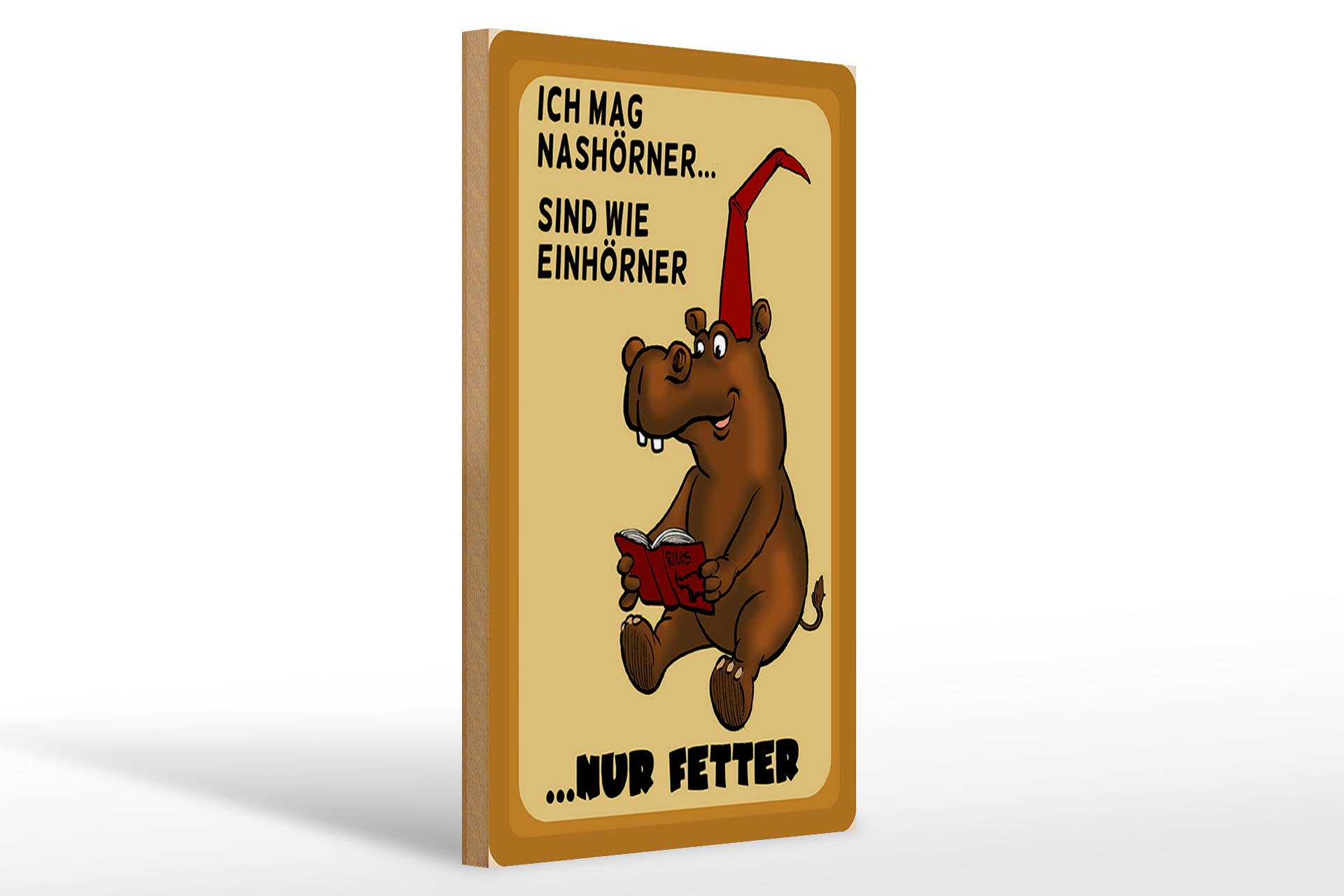 Femer - Wholesale Sign - Wooden sign animals 20x30cm likes rhinos are like unicorns0