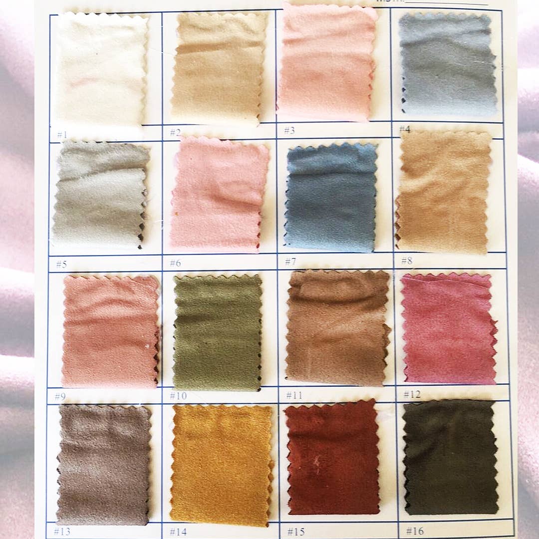 WeBaG N WeCoveR - Wholesale Fabric - MICRO SUEDE STRETCH FABRIC FOR CLOTHING 29 Colors Available32