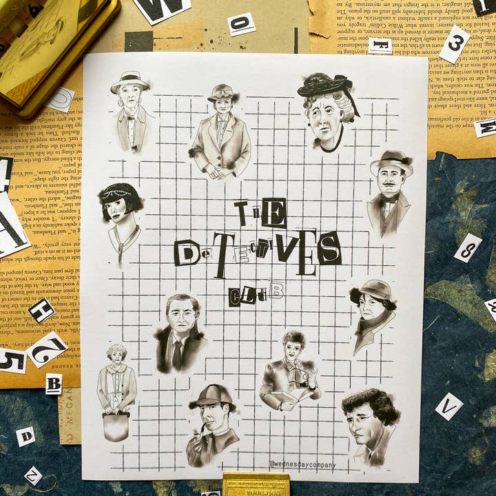 The Wednesday Co - Wholesale Sticker - The Detective's Club: A Murder Mystery Set