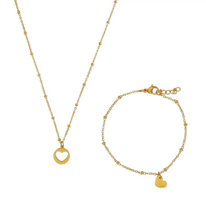 Friendship Necklace + Bracelet – Gold & Silver for wholesale by Saint Clairmont