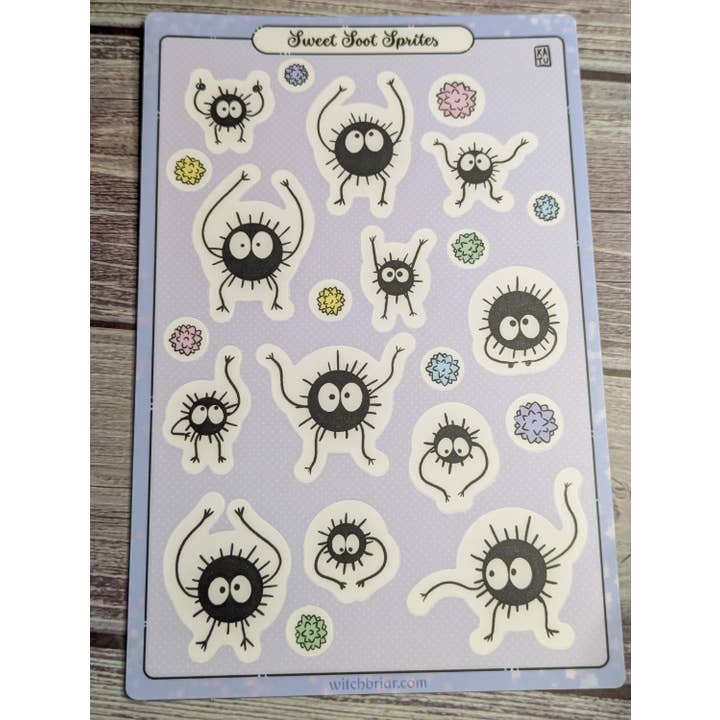 Studio Ghibli-inspirerede sodsværmere & konpeito-klistermærker for engroshandel hos Witchbriar Cottage