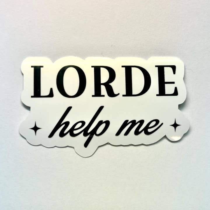 Lorde Help Me Kiss-Cut Sticker - Holographic/Glitter/Glossy for wholesale by Literary by Ava