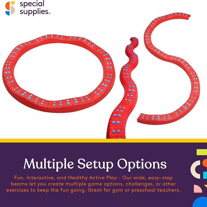 Special Supplies - Wholesale Sporting Game - Kids & Baby - Wavy Circle Balance Beams Stepping Stones for Kids, 8 Pc4