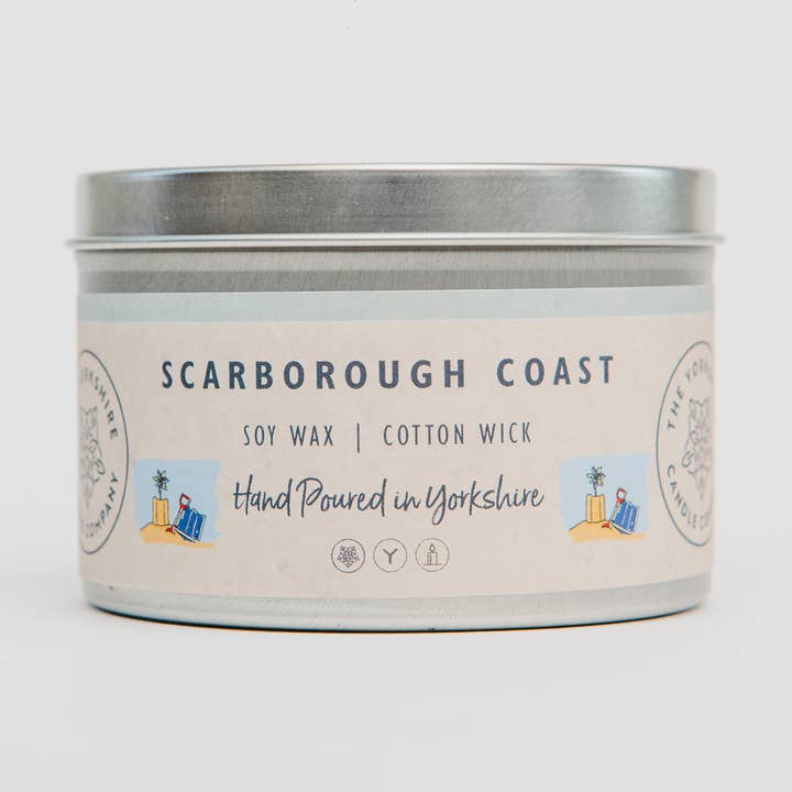Scarborough Coast Large Tin| Scented Candle | Soy Wax for wholesale by The Yorkshire Candle Company Limited