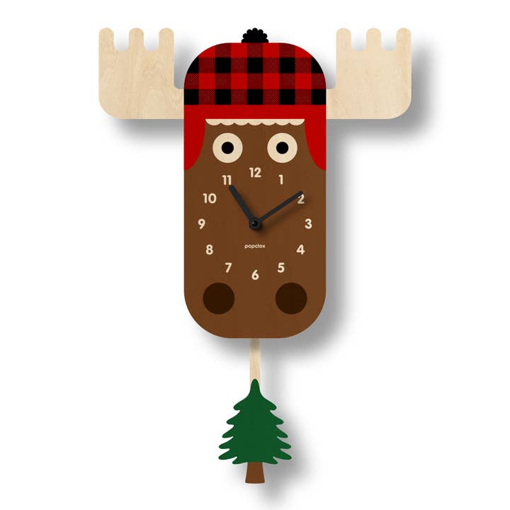 Moose pendelklok - hout voor wholesale door Popclox