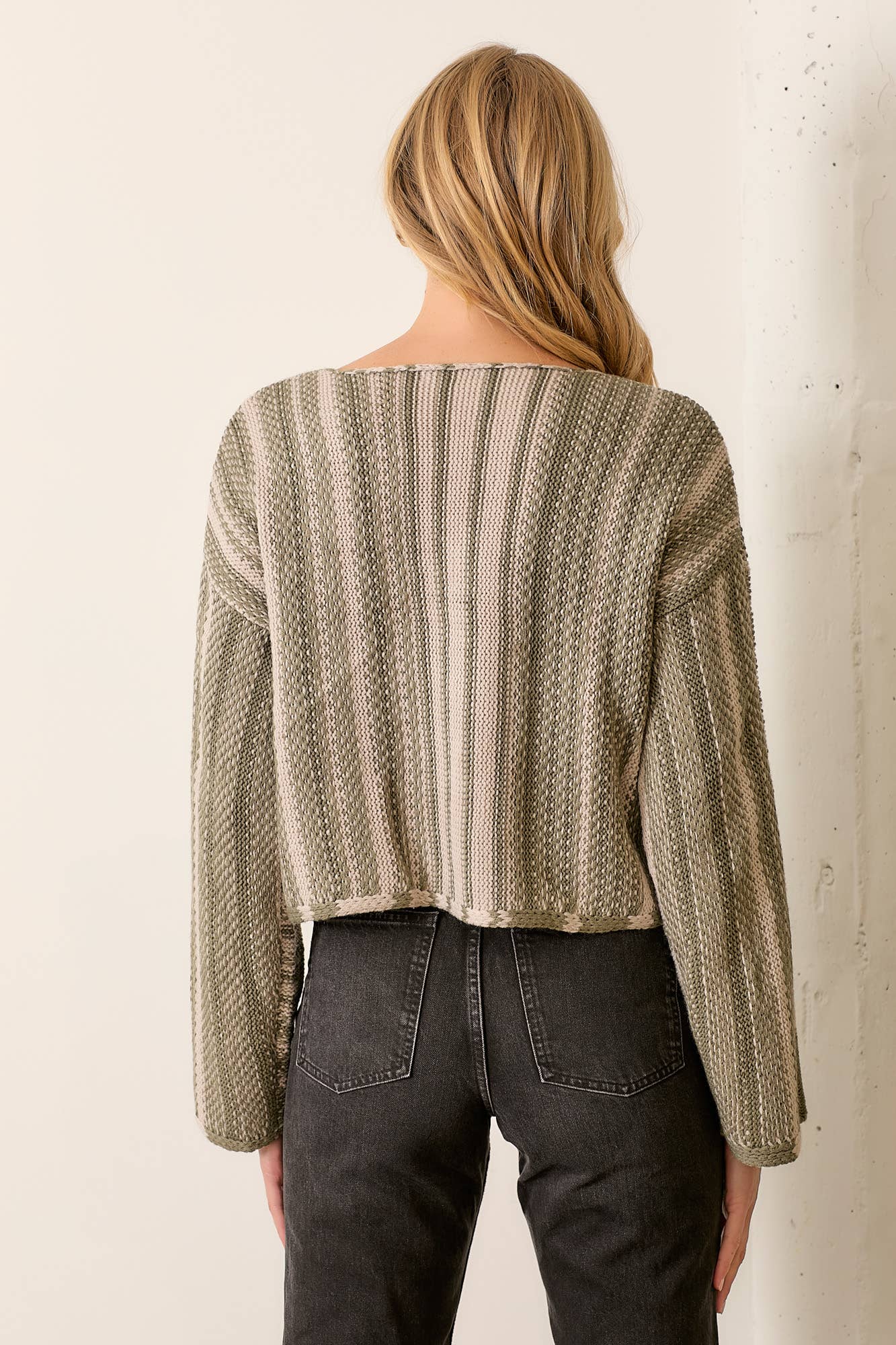 Polagram by Wellmade USA - Wholesale Knit Sweater - Women's - MIXED STRIPE SWEATER3