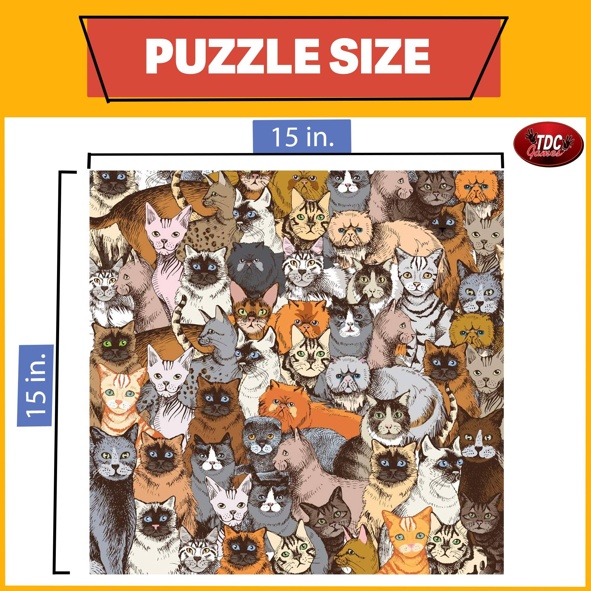 Wood Expressions - Wholesale Puzzle - Adult - Cats Jigsaw Puzzle - 500 pieces - Double Sided2