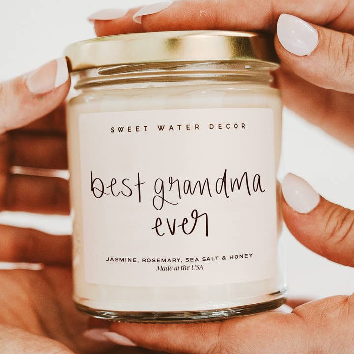 Best Grandma Ever 9 oz Soy Candle - Home Decor & Gifts for wholesale by Sweet Water Decor