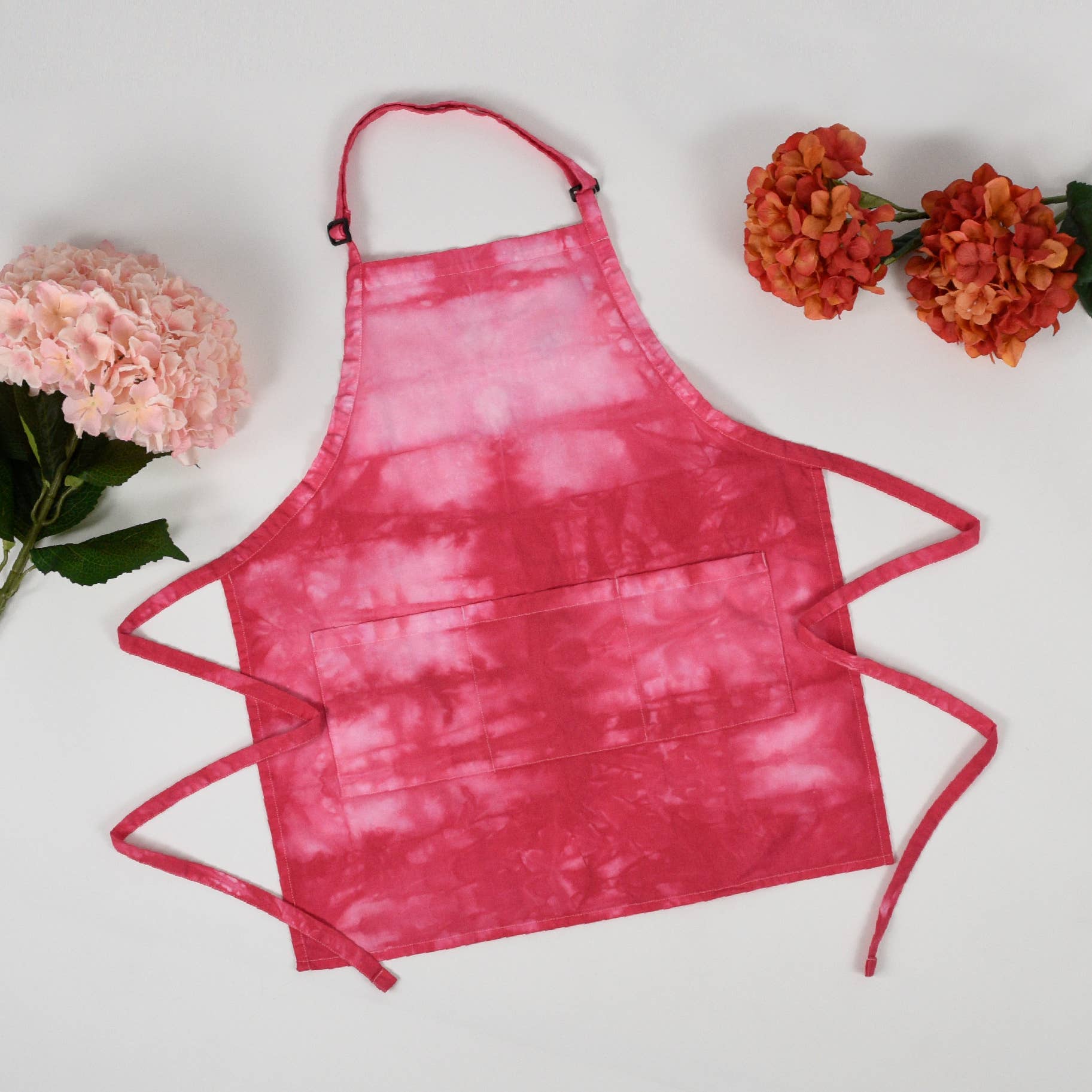 Green 3 – wholesale Apron – Tie-Dye Adjustable Apron Woven Cotton Blend Unisex –Red1