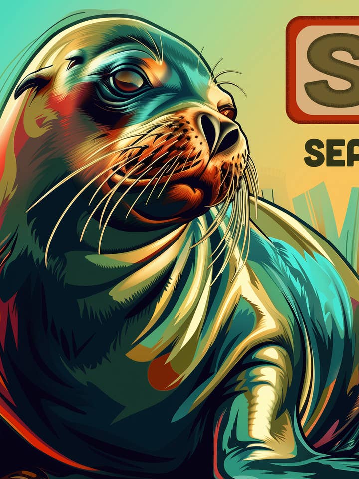 S is for Seal Art Print for wholesale by Mowbi