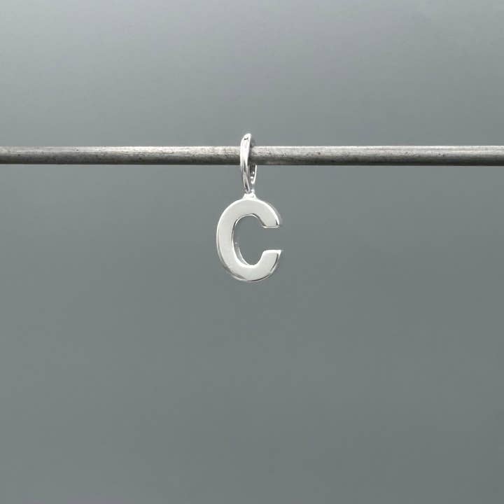 Something Silver - Wholesale Individual Charm/Pendant - Perfect Little Block Letter Initial Charm29
