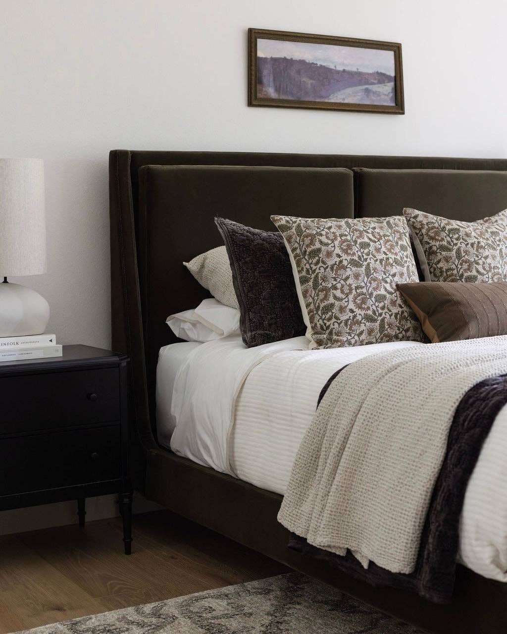 Linen & James - Vente Housse de coussin - Ethel | Housse de Coussin en Lin Naturel à Motif Floral Sage4