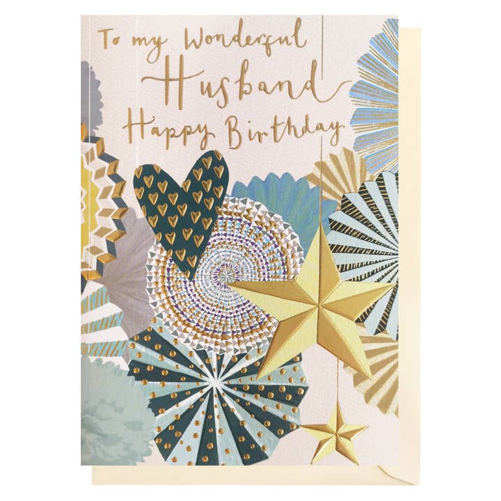 Husband Happy Birthday | Male Birthday Card for wholesale by Louise Tiler
