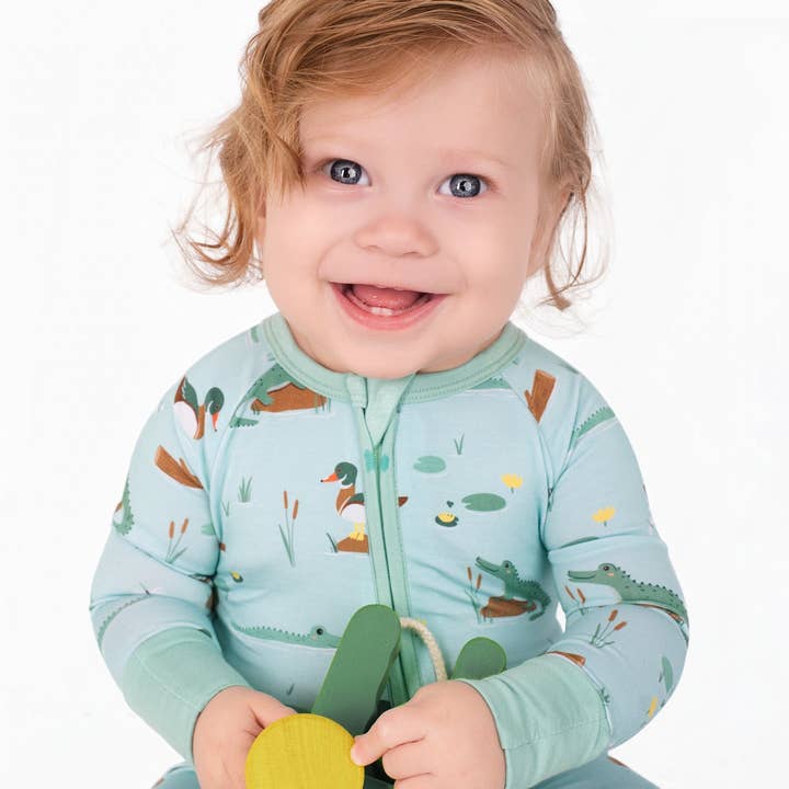 Bayou Buddies Bamboo Zip-Up for wholesale by Pearls & Pelicans