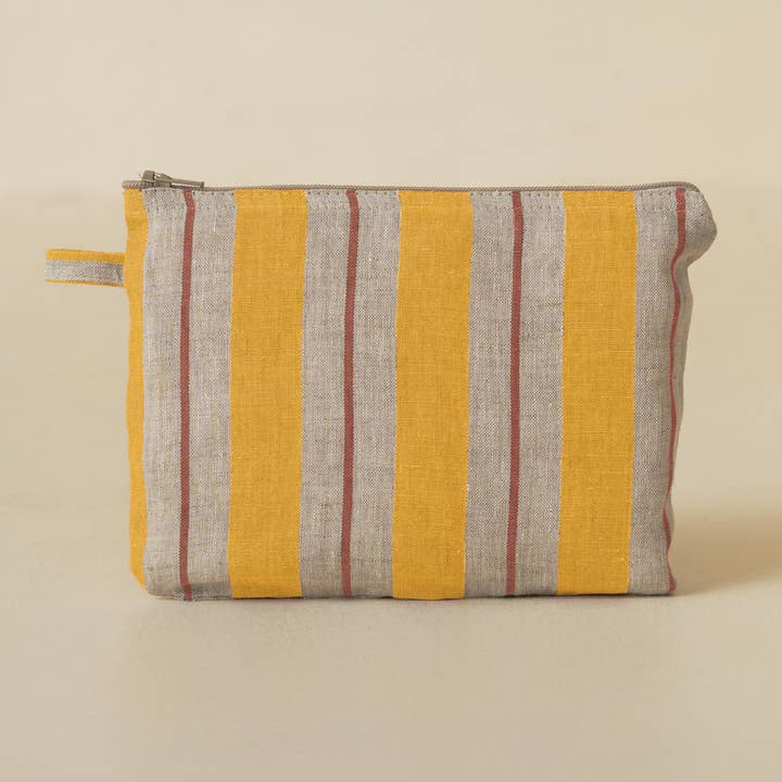 Live Linen - Vente Pochette – femme - Petite pochette en lin Segue teint en fil neutre – Usage décontracté4