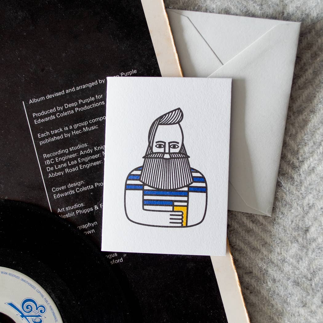 Bobbie Print - Wholesale Everyday Greeting Card - Fancy a Pint? Cute Male Character Illustrated Mini Card1