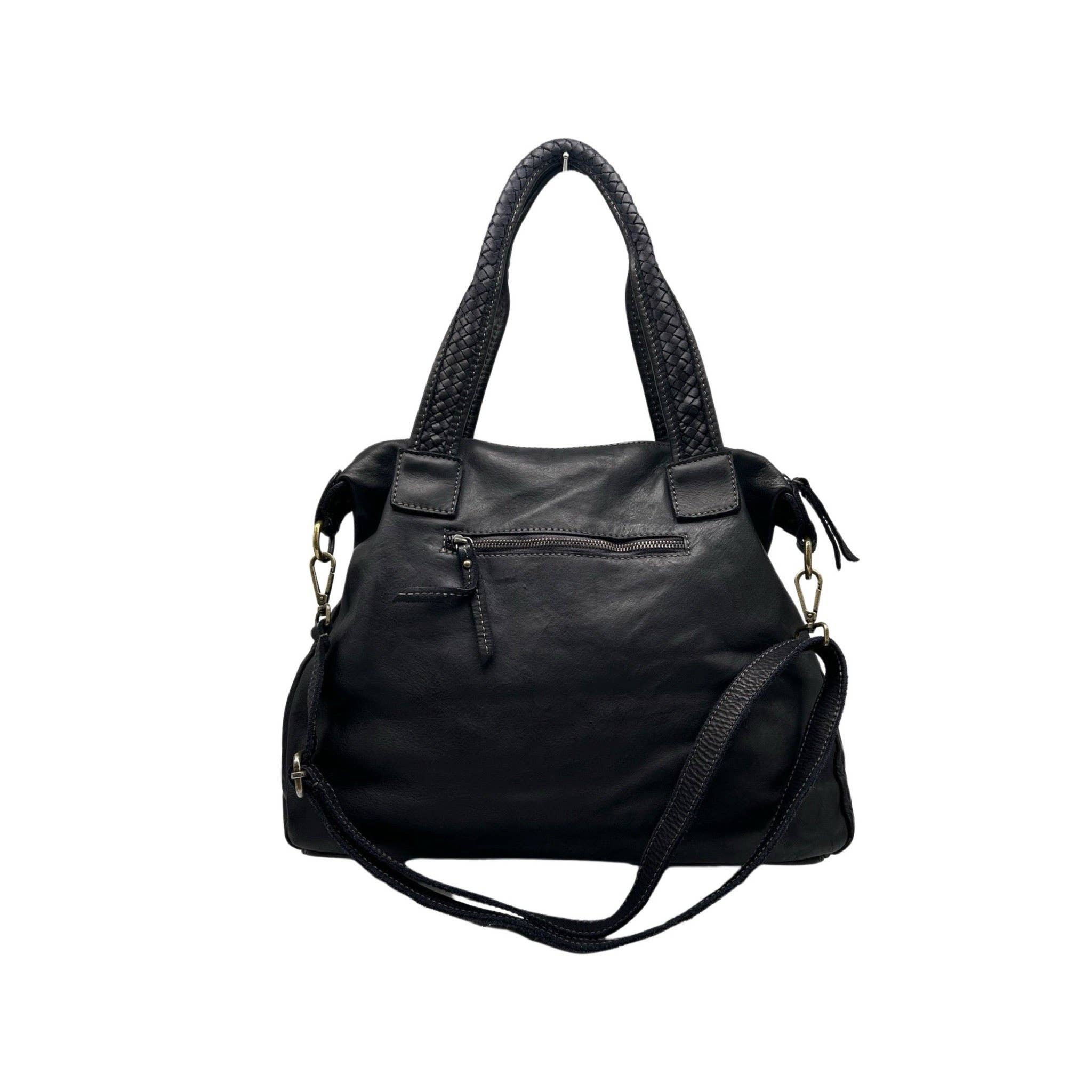 Louisa lee - Wholesale Shoulder Bag - Women's - TAMARA LARGE 2 POCKET WASHED LEATHER SHOULDER BAG8