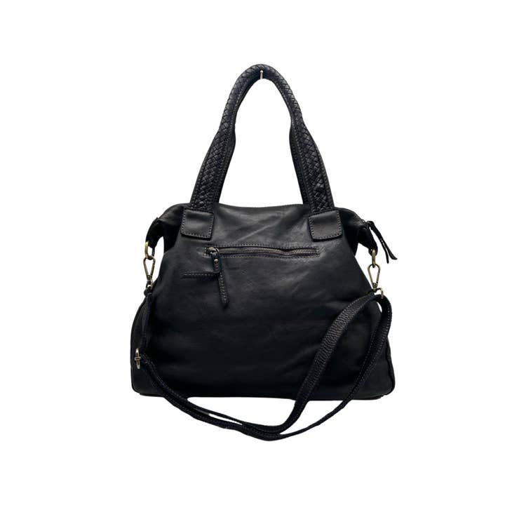 Louisa lee - Wholesale Shoulder Bag - Women's - TAMARA LARGE 2 POCKET WASHED LEATHER SHOULDER BAG8