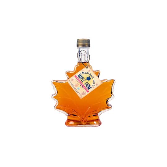 Meridan Hill Maple Farm - Wholesale Maple Syrup - Pure Organic NH Maple Syrup Maple Leaf Glass Bottle (50ml)