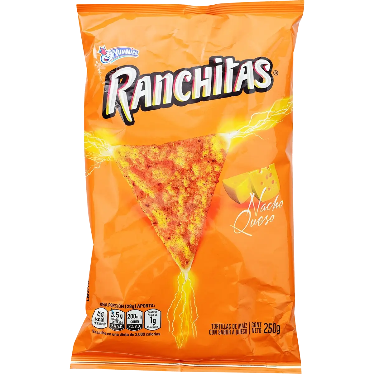 Long Island Candy Factory - Wholesale Chips - Yummies Ranchitas Tortilla Chips Nacho Cheese 5.3 oz 24 ct0