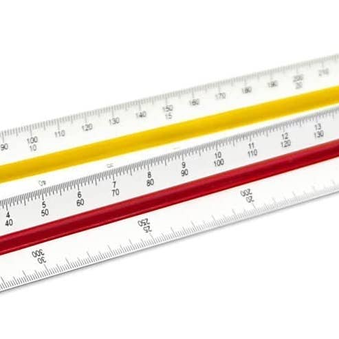 Liquidraw Metric Triangular Scale Ruler 30cm, Architectural for wholesale by Liquidraw